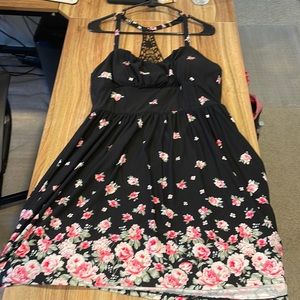 No Boundaries Black Floral Dress